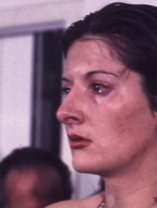 Marina Abramović during Rhythm 0