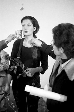 Audience interaction with Marina Abramović 