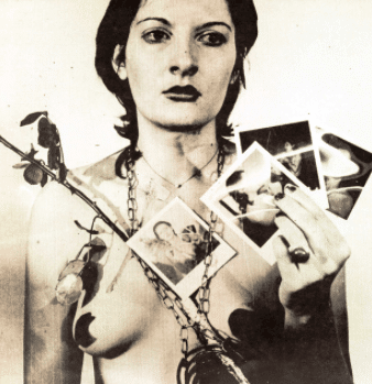 Marina Abramović during the performance