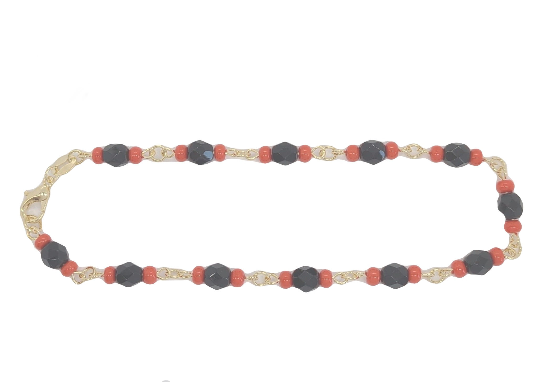 Azabache Anklet Evil eye anklet, 18k gold filled evil eye anklet