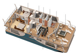 Houseboat cutaway