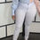 Thumbnail: Casual Solid Color Mid Waist Stretch Jeans

