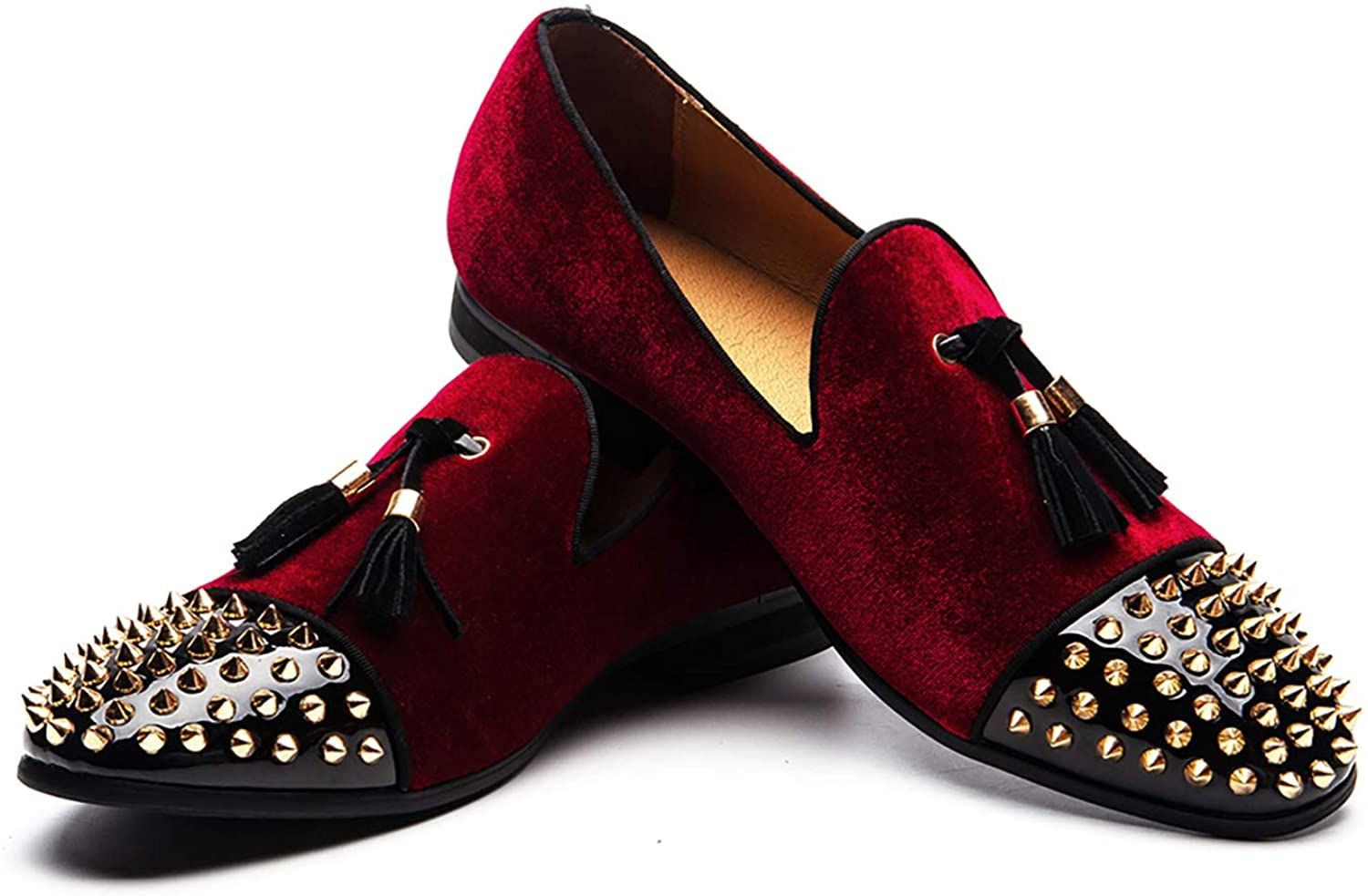 JITAI Men's Penny Slip-On Leather Lined Loafer Luxury Men Shoes

( RED : 04 )