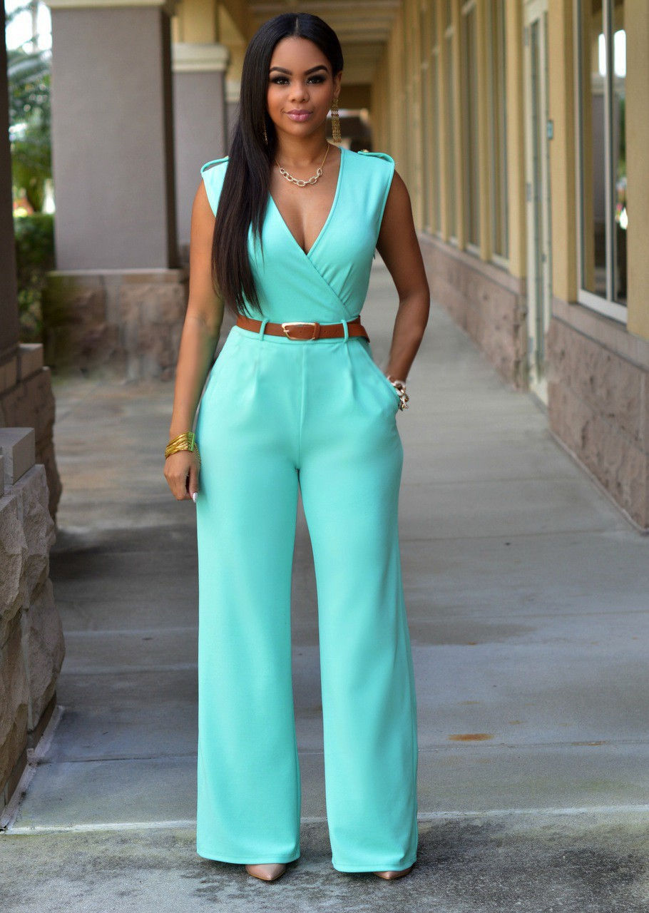 Thumbnail:  women's loose fit casual sleeveless Jumpsuit