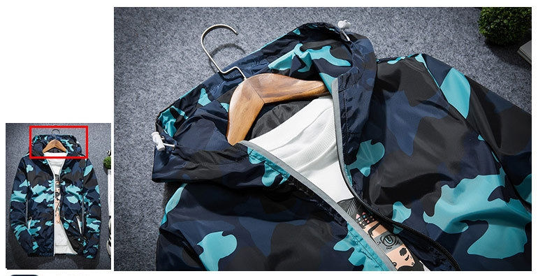 Thumbnail: New camouflage jacket men's coat large  version trend reflective