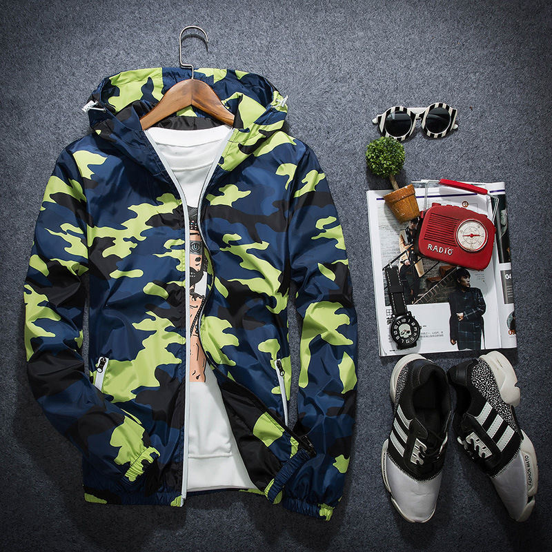 Thumbnail: New camouflage jacket men's coat large  version trend reflective