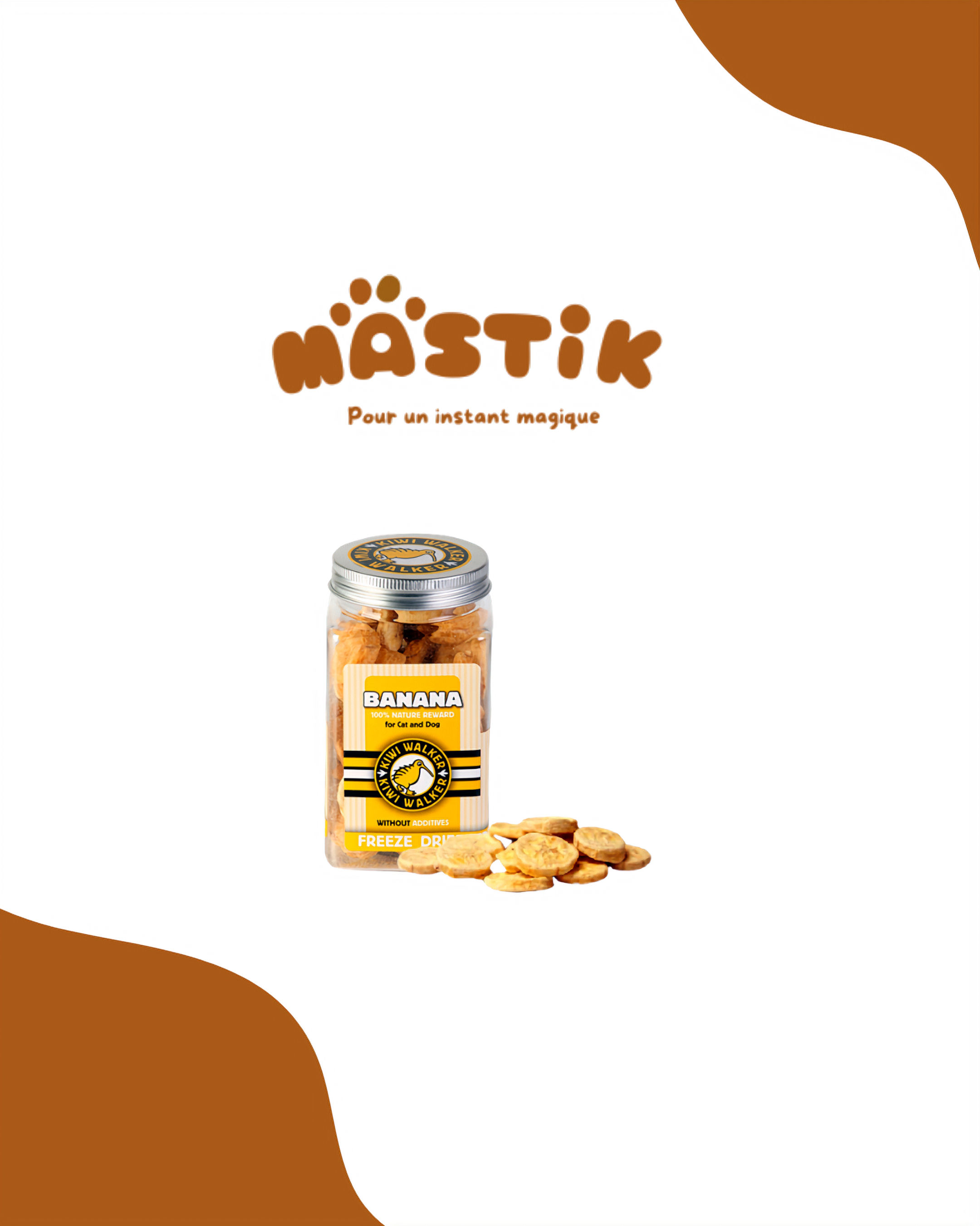 Friandises lyophilisées - BANANE - Kiwi Walker