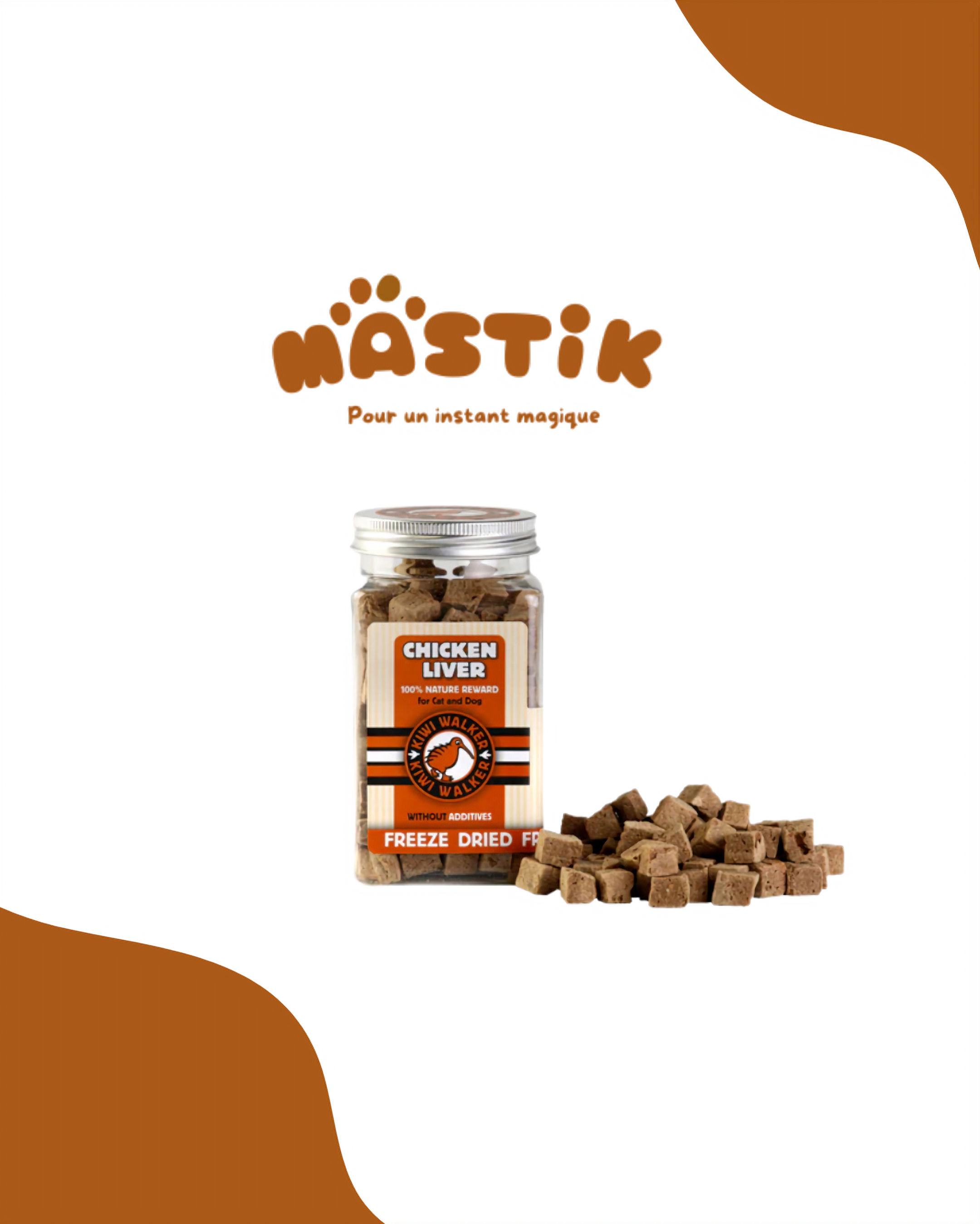 Friandises lyophilisées - FOIE DE POULET - Kiwi Walker