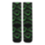 Black and green Just Wingin It pattern high top socks