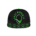 Black and green snapback cap with Just Wingin It logo