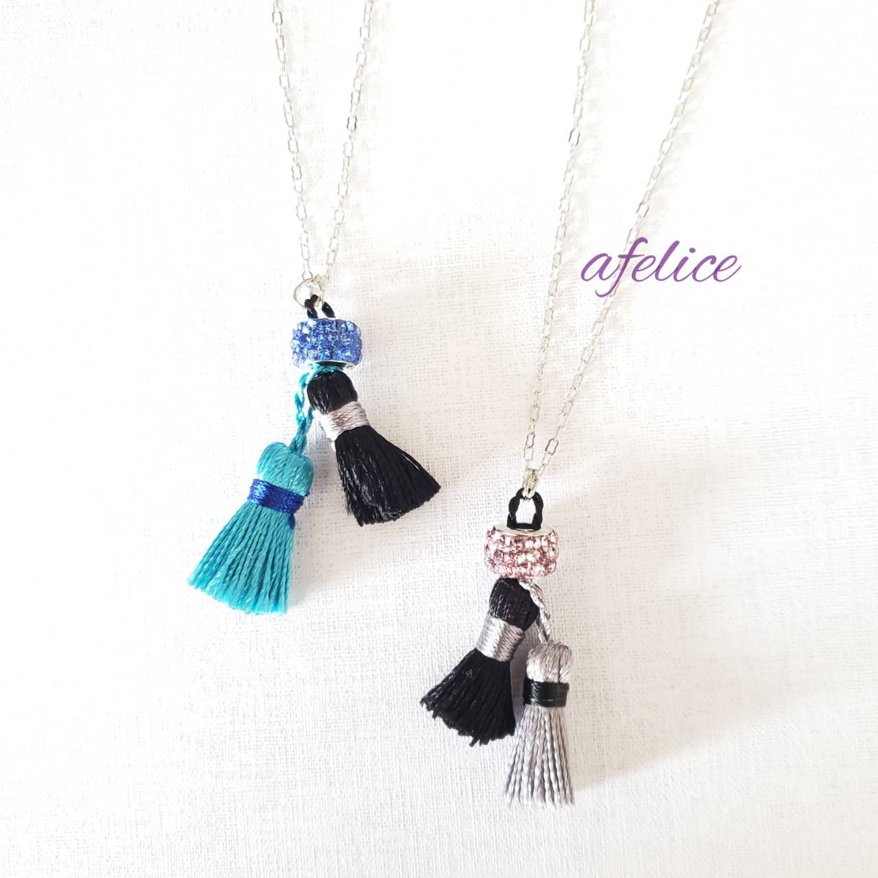GN12タッセルロンデルネックレス