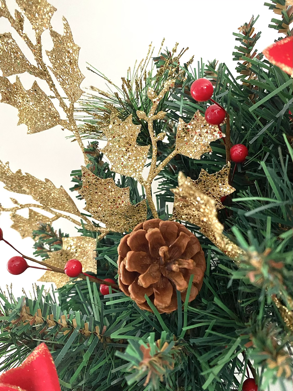 Thumbnail: Poinsettia Wreath - 50cm