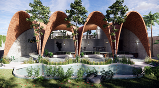 timbrel catalan vault in goa by dolomite structures