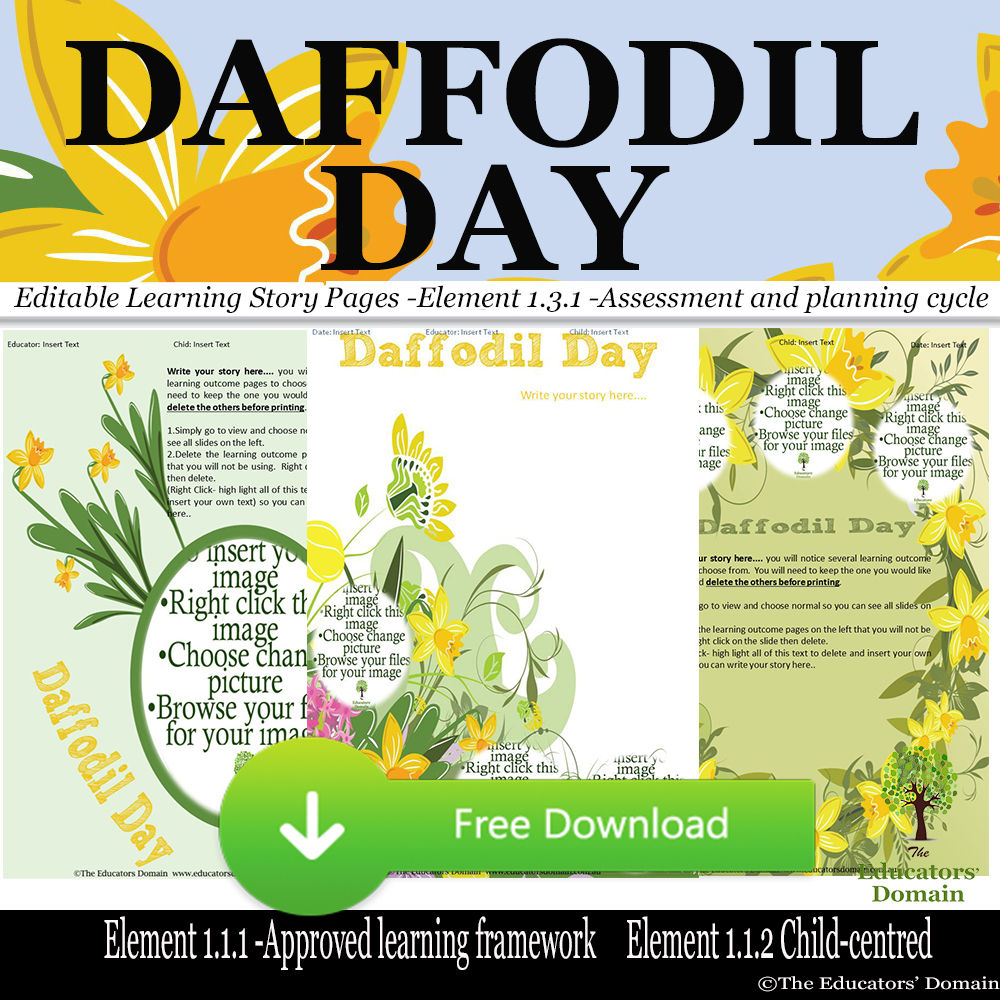 Daffodil Day Activity Pack with Learning Stories