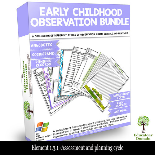 Early Childhood Observation Bundle The Educators Domain