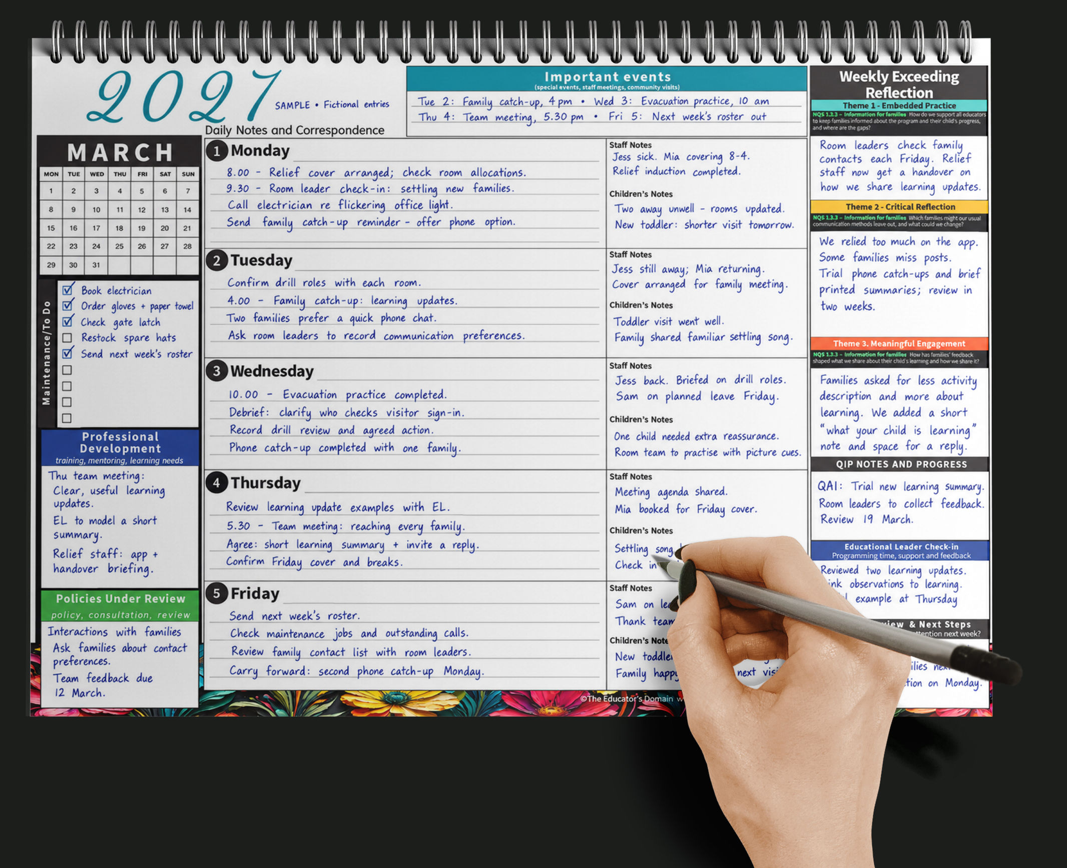 2027 Directors Desk Planner-with Exceeding Themes