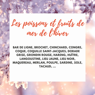 [G O O D   T O   K N O W] - Les poissons et fruits de mer de l'hiver