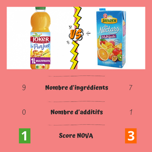 [V E R S U S] - Jus multifruit VS Nectar multifruit