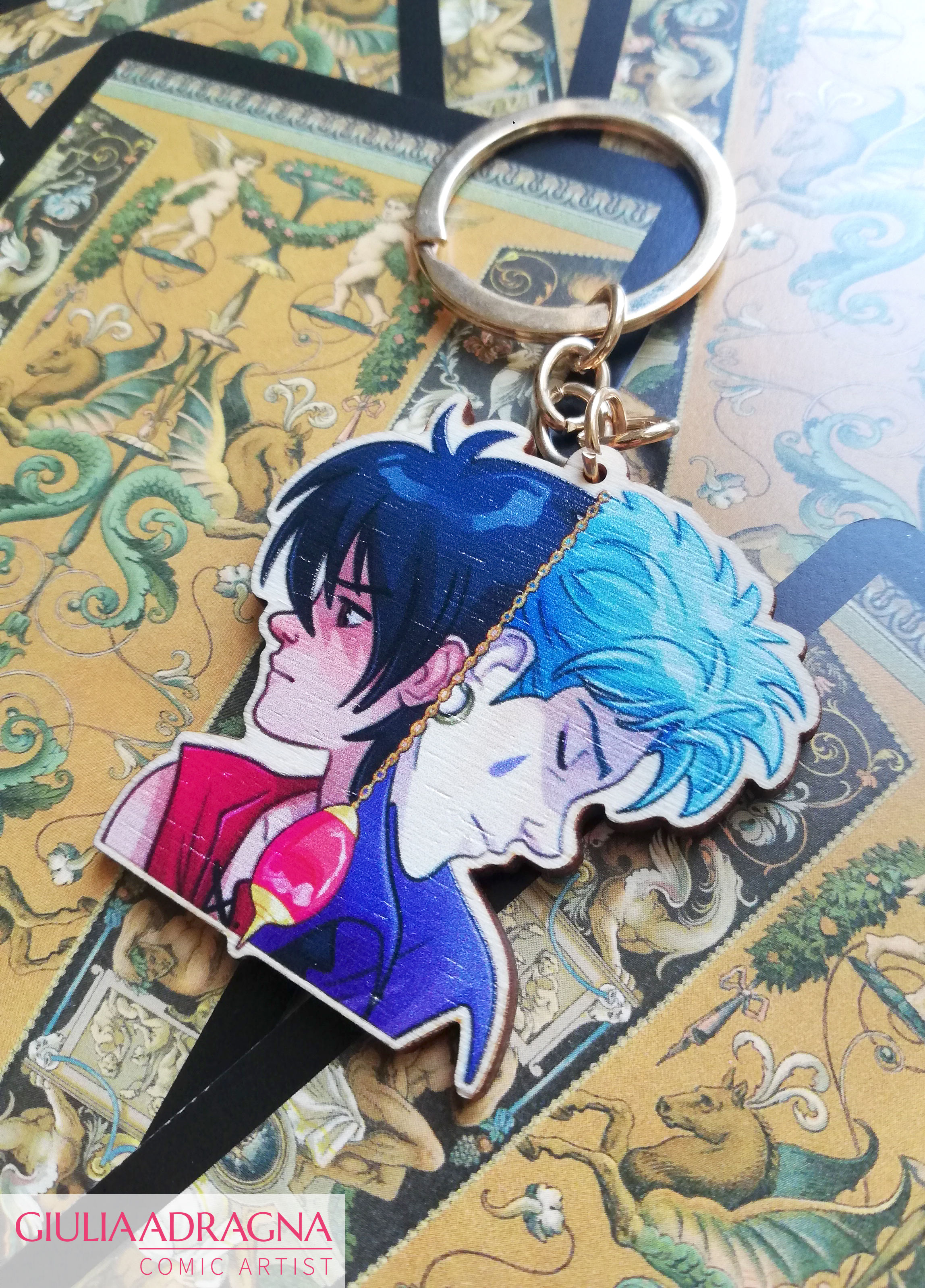BROTHERS | TENKU NO ESCAFLOWNE • wooden keychain