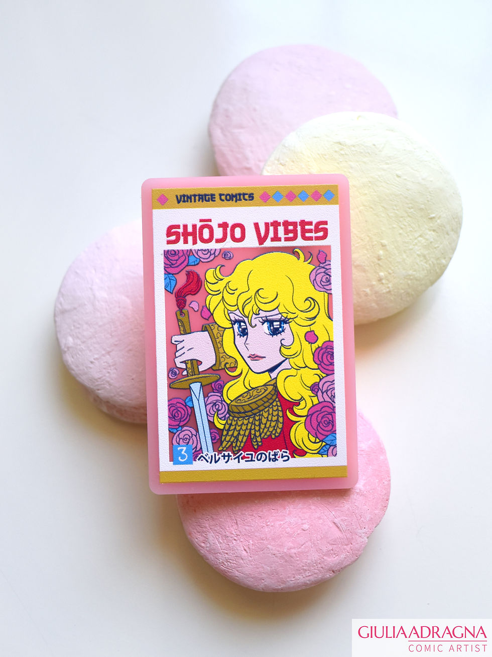 Thumbnail: SHOJO VIBES series I • pink acrylic pin