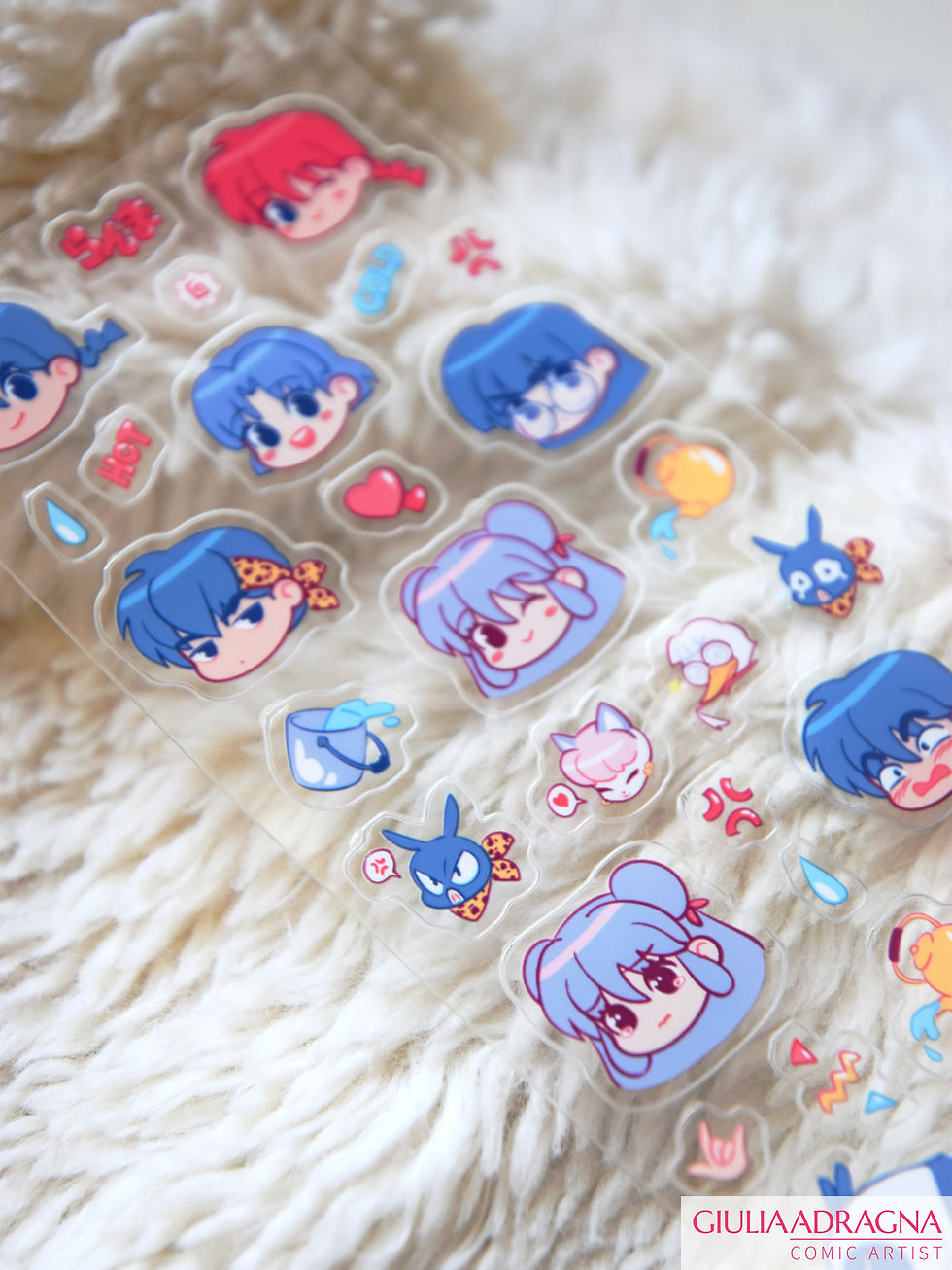 Thumbnail: CHIBI RANMA • clear sticker sheet