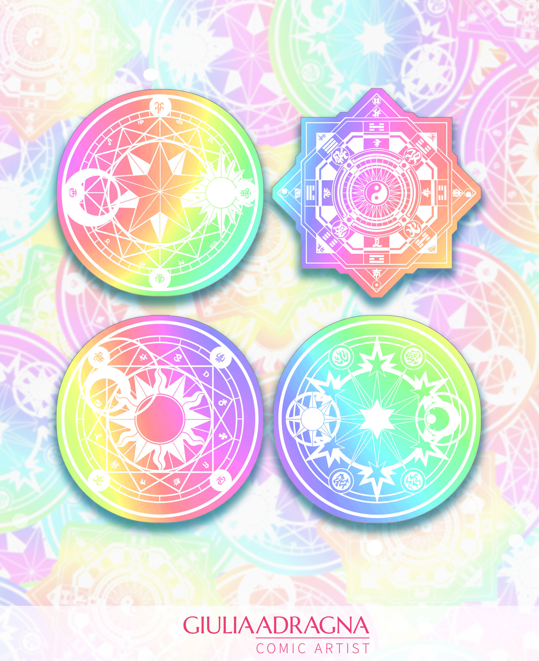 CARD CAPTOR SAKURA SYMBOLS • holo stickers