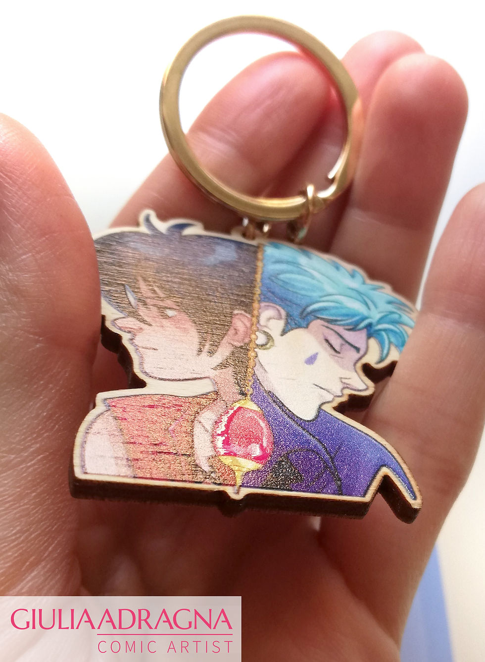 Thumbnail: BROTHERS | TENKU NO ESCAFLOWNE • wooden keychain