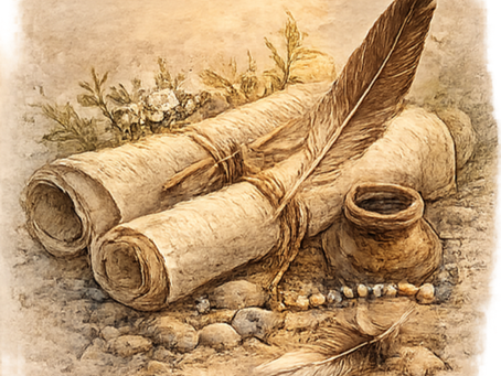 ancient native scrolls graphic