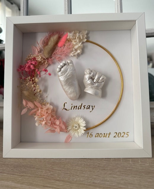 Cadre empreintes 3D bébé