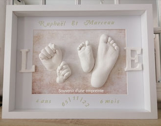 Empreintes bébé naissance 3D Souvenir d'une Empreinte