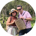 Couple exploring Chiang Mai with Guide Chay.