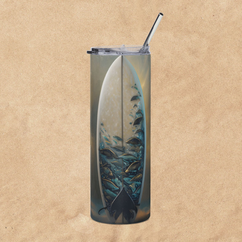 Beach Surfboard Designs on Tumblers