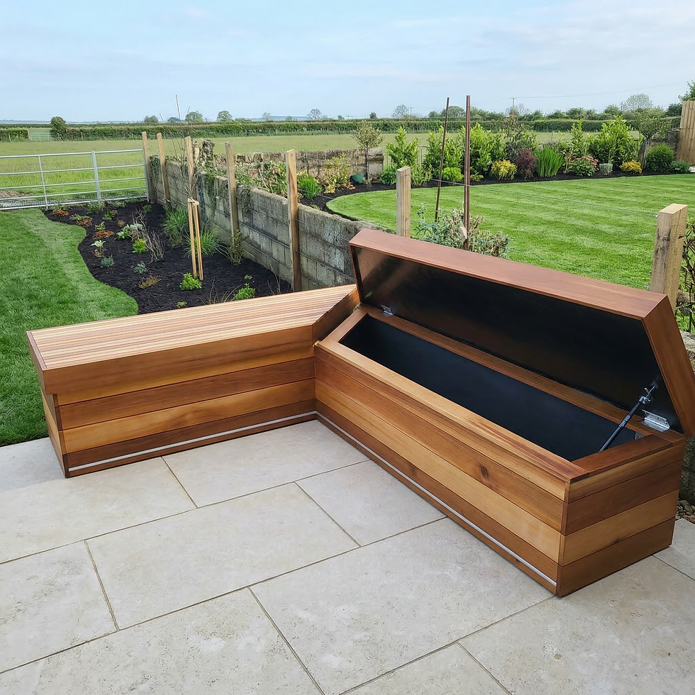 Custom L Shaped Storage Bench