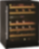 Weintemperierschrank mit Glastür, schwarz, Zwei Temperatur Zonen - VC 8246 NG Flaschen Inhalt 46, Nutzinhalt 131 Liter. Professional Gewerbe Gerät