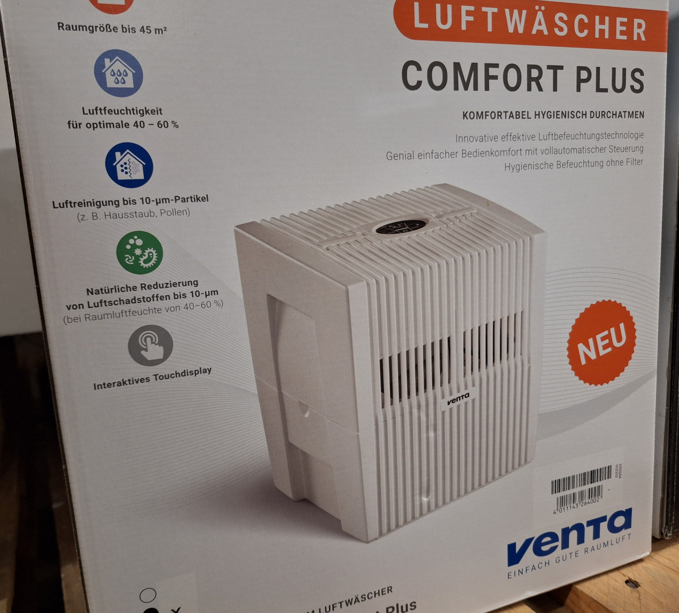 Luftbefeuchter für Weinkeller Raume. Der Venta Comfort Plus ist ein kaltluft Befeuchter, welcher wenig Strom benötigt.