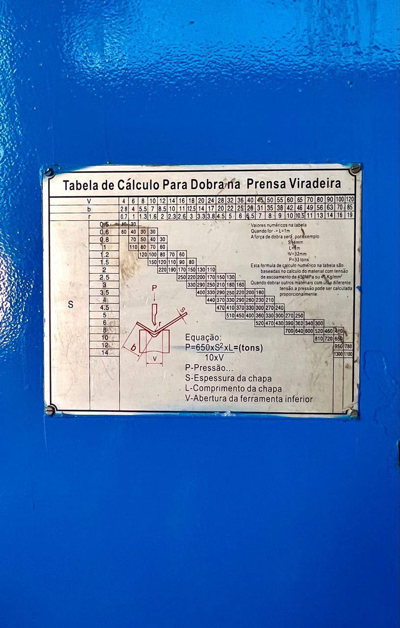 Miniatura: DOBRADEIRA DE CHAPA HIDRÁULICA CN CALVI .*