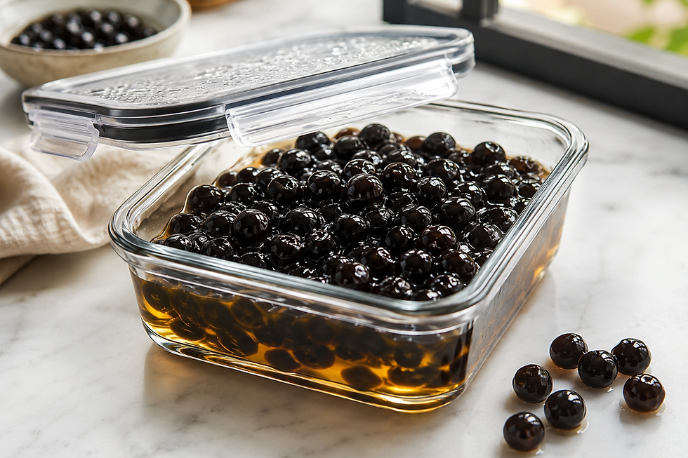 How to store cooked boba pearls overnight