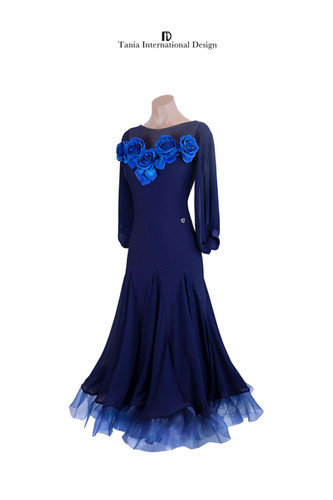 【 TID M345FD 】 プレミアムボールルームワンピース(ブルー) セール品【 TID M345FD 】 プレミアムボールルームワンピース