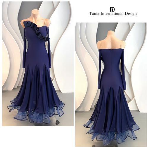 TID dance ワンピース TID M166D】ボールルームワンピース(黒) | adsjapan-danceshoes