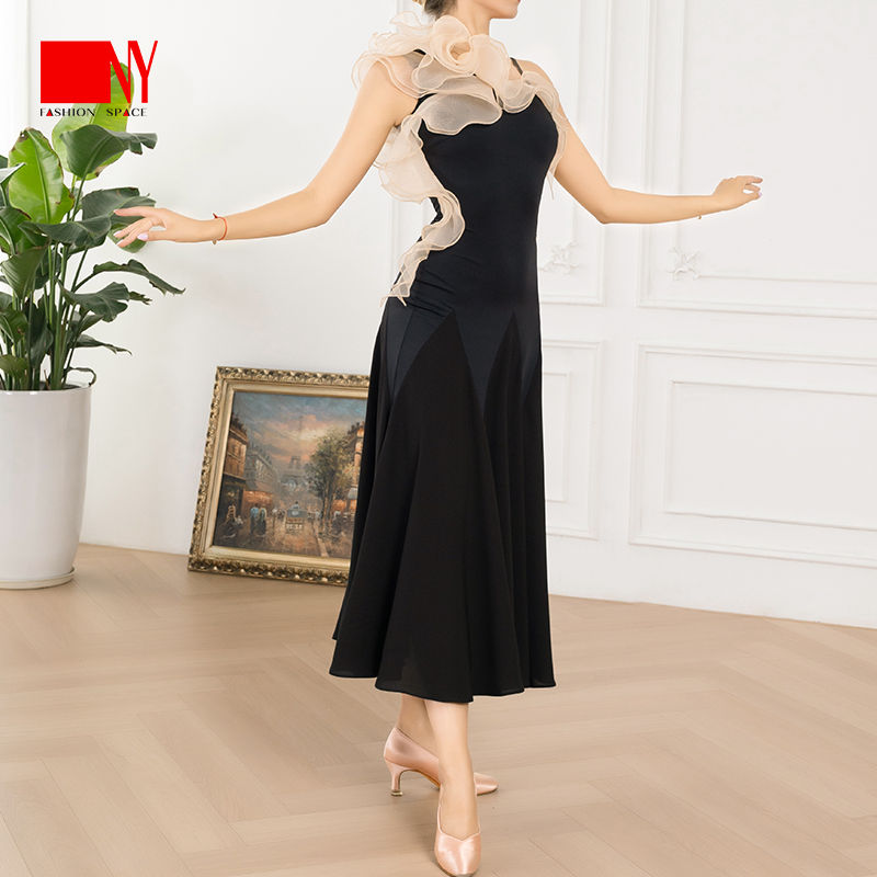 サムネイル： NY 25267M | ボールルーム・ワンピース (ブラック)