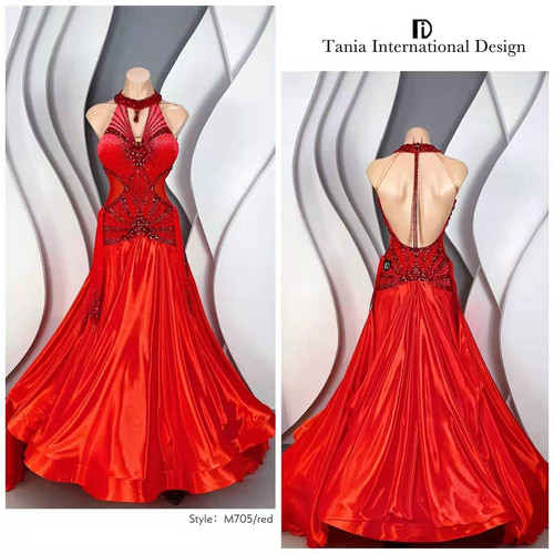 セミオーダー可能【TIDM705】フロート煌めくサテン生地の女王ドレス