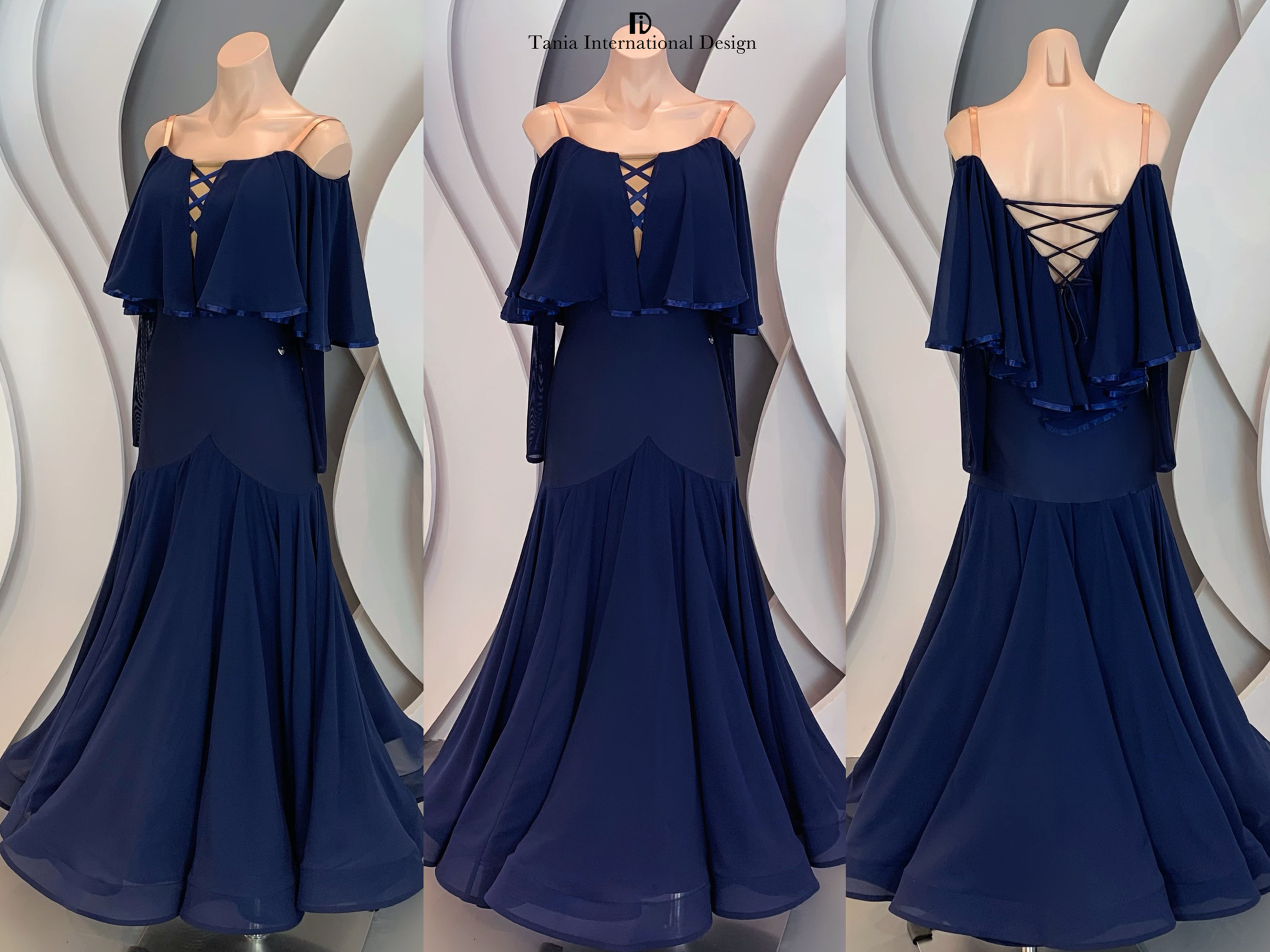 【TID M043D】ボールルームワンピース (ミッドナイトスカイ)