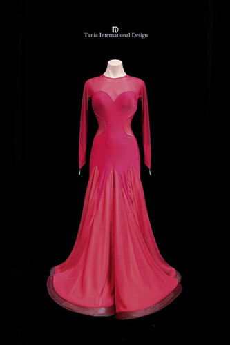 TID M183D】ボールルームワンピース(チェリーレッド) | adsjapan