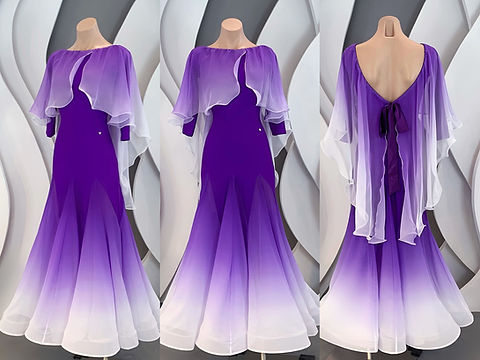 TID M184D】スペシャルボールルームワンピース(紫・白) | adsjapan