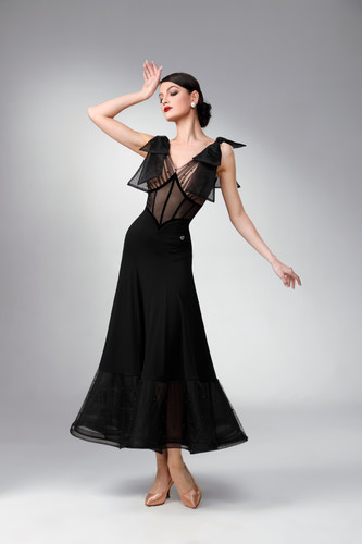 TID M345FD プレミアムボールルームワンピース(ブルー)