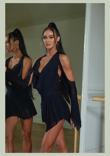 【新品タグ付き】ZYM ワンピース　練習着 セール品「Lapse Dress 」ラテンワンピース【ZYM 2392