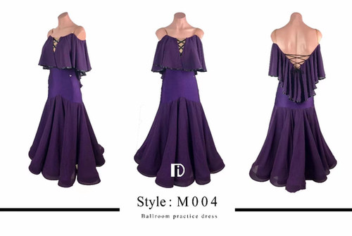 TID M004D】ボールルームワンピース(ダークパープル) | adsjapan