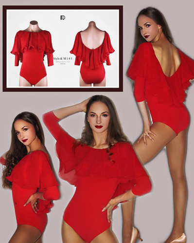 TID ボールルームトップス レオタード 赤 TID ボールルームトップス TID ボールルームトップス レオタード 赤