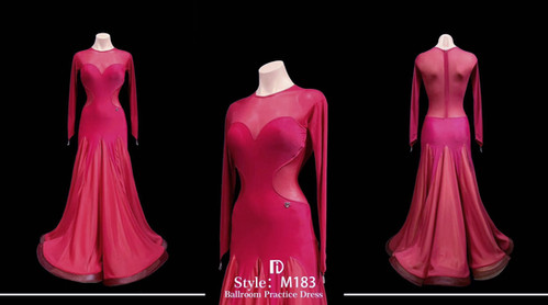 新品 TID ボールルームワンピース　レッド TID M281D】ボールルームワンピース（チェリーレッド） | adsjapan