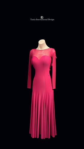 新品 TID ボールルームワンピース　レッド TID M281D】ボールルームワンピース（チェリーレッド） | adsjapan